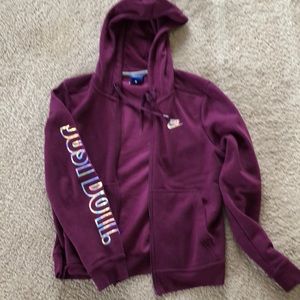 Nike zipper sweatshirt purple size small